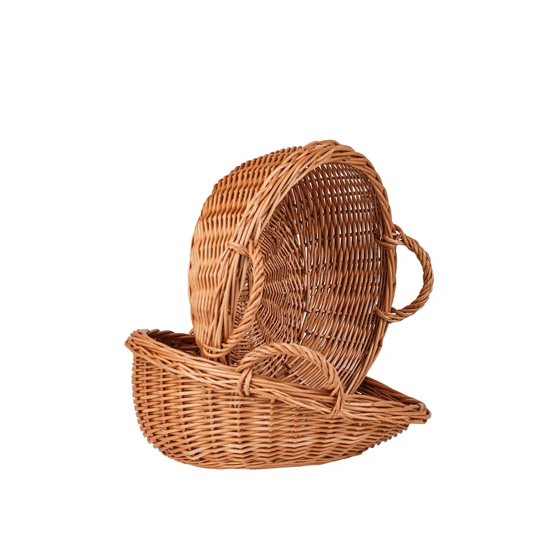 Tivorius round wicker tray, display basket, pastry basket, set of 2 pieces TheWickerStories