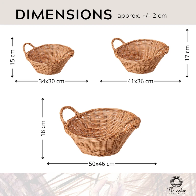 Tivarius wicker set of 2 baskets for storage and display – TheWickerStories