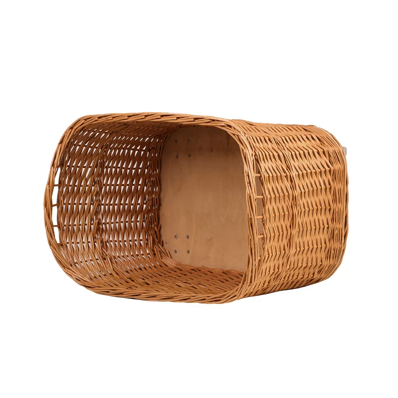 Tivor large, rectangular, mobile storage basket, wicker display basket TheWickerStories