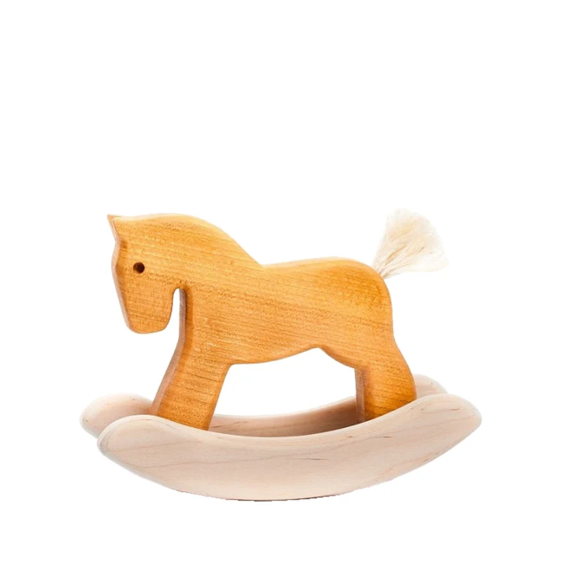 Parvoria wooden rocking horse - natural toy for children TheWickerStories