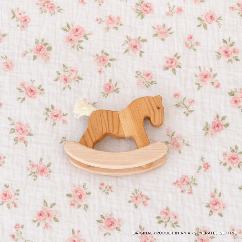 Parvoria wooden rocking horse - natural toy for children TheWickerStories