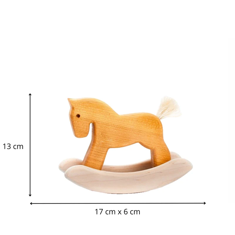Parvoria wooden rocking horse - natural toy for children TheWickerStories