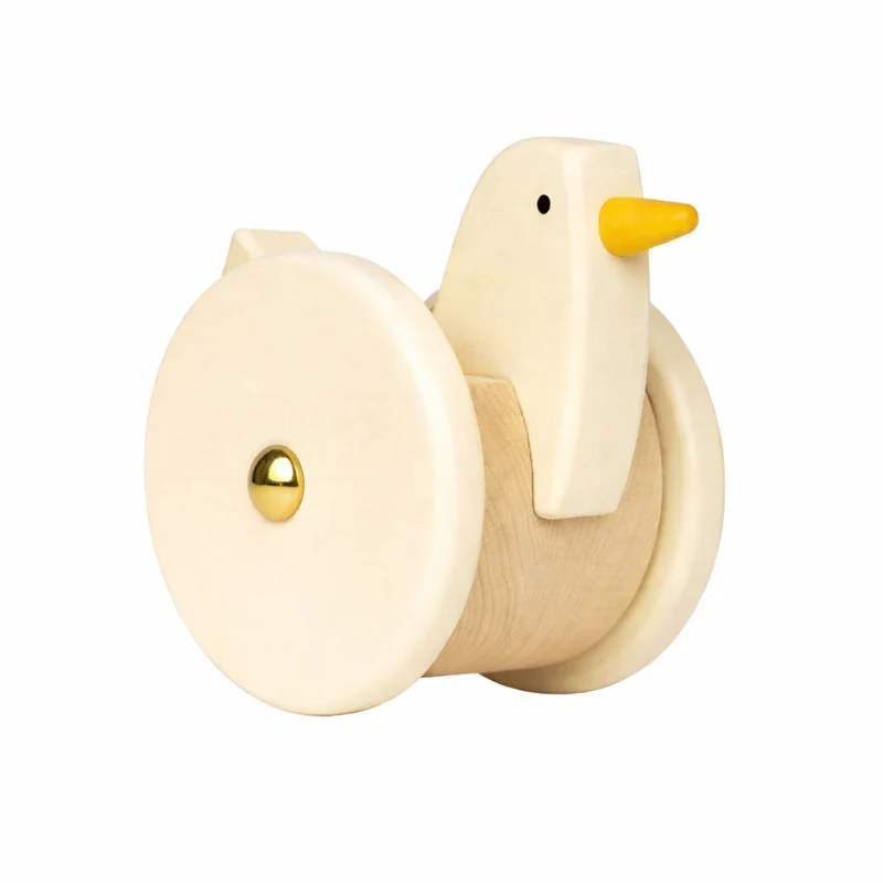 Petra wooden hen on wheels – toy for children TheWickerStories
