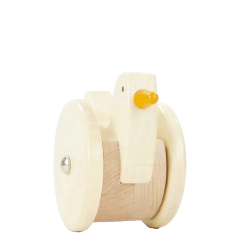 Petra wooden hen on wheels – toy for children TheWickerStories