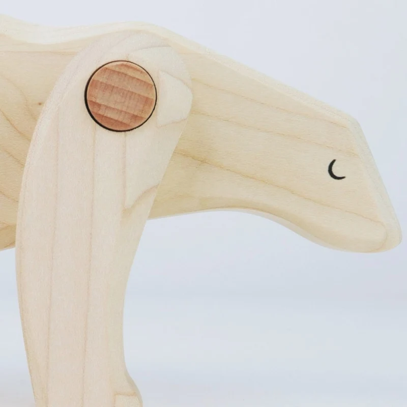 Pinoria wooden polar bear – animal figurine with movable legs TheWickerStories