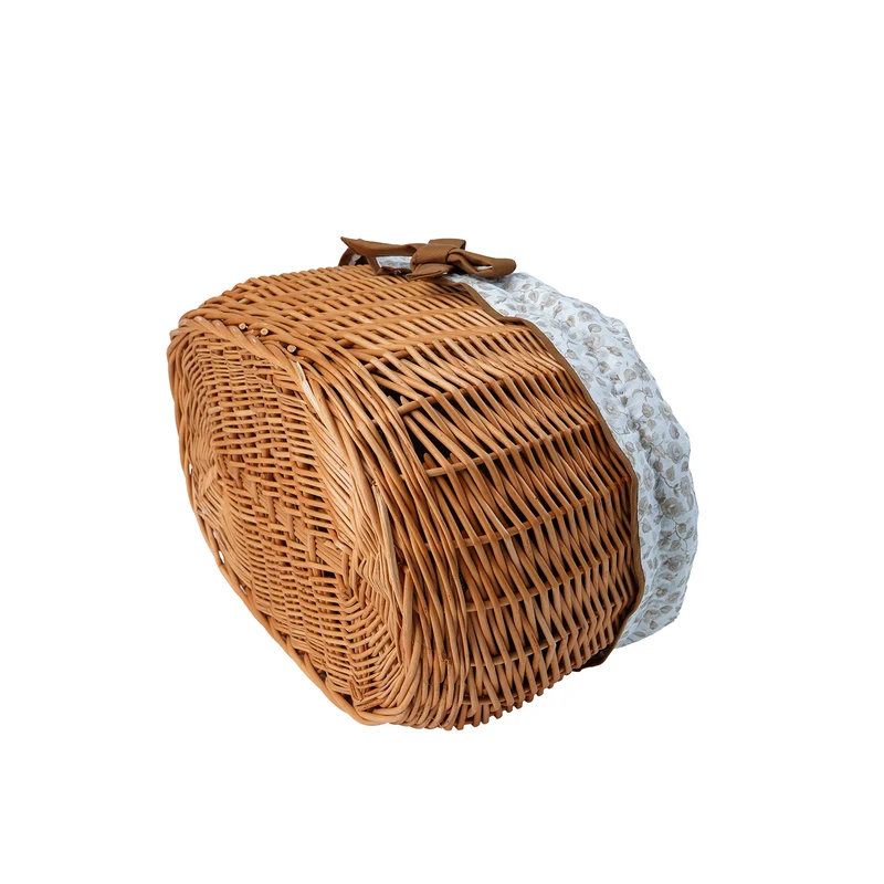 Wendissa wicker shopping basket, mushroom and picnic basket, decorative gift basket with trim TheWickerStories