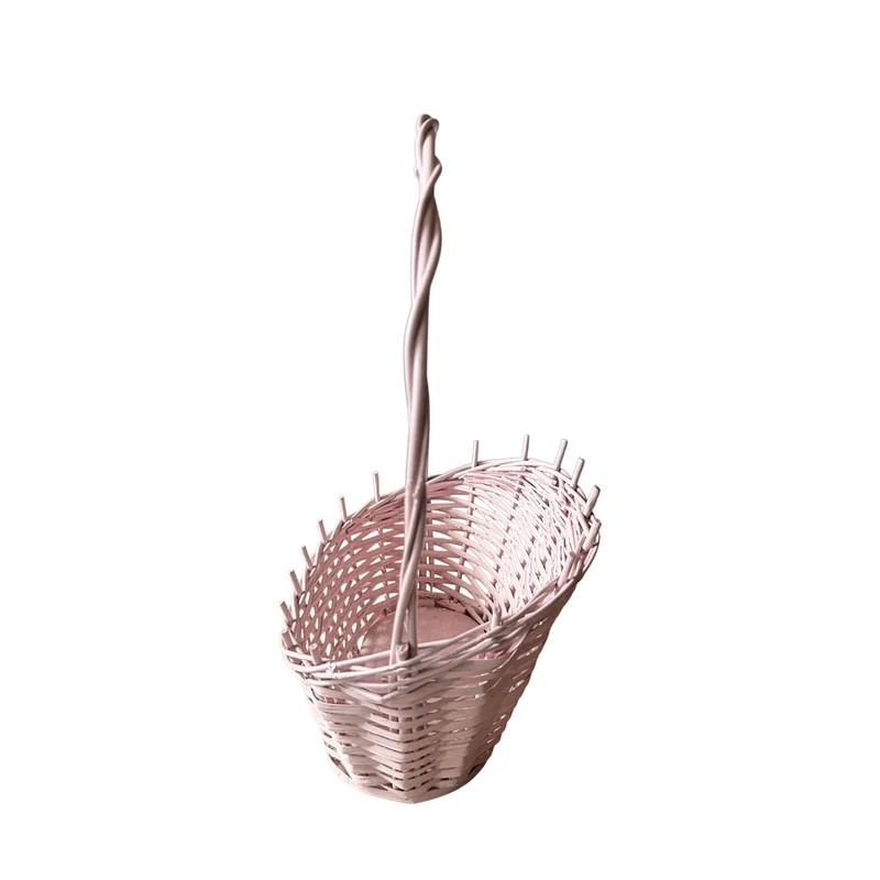 Zisoria wicker gift basket with compartments for flowers and sweets, high handle, set of 3, TheWickerStories