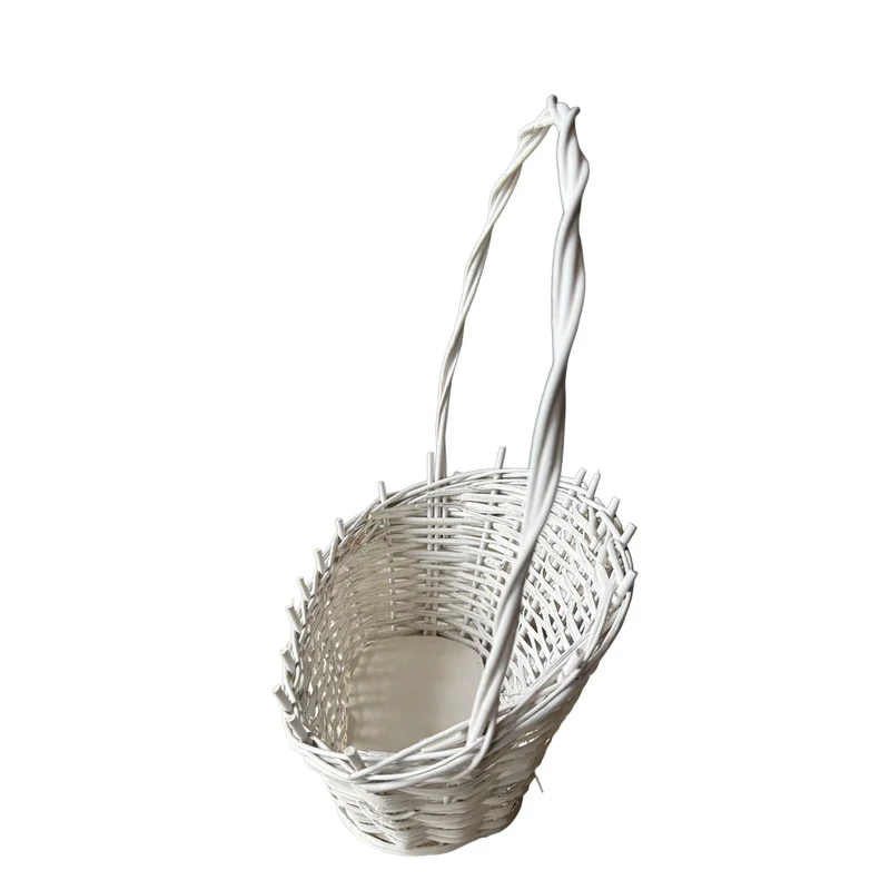 Zisoria wicker gift basket for flowers and sweets with a high handle, set of 3 pieces TheWickerStories