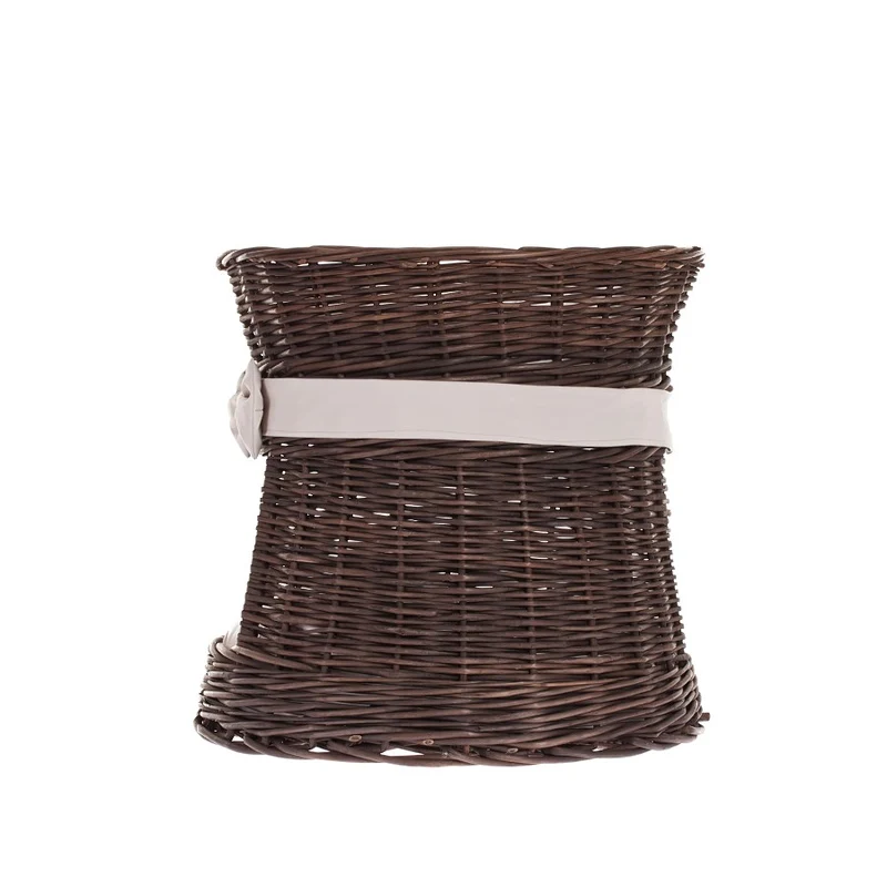 Eralis two-tier wicker cat house with cushions and a bow TheWickerStories