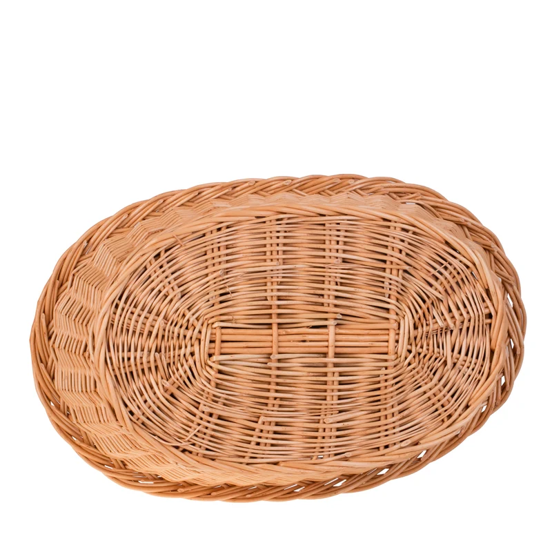 Enovia wicker basket for dog and cat with cushion and low entry TheWickerStories
