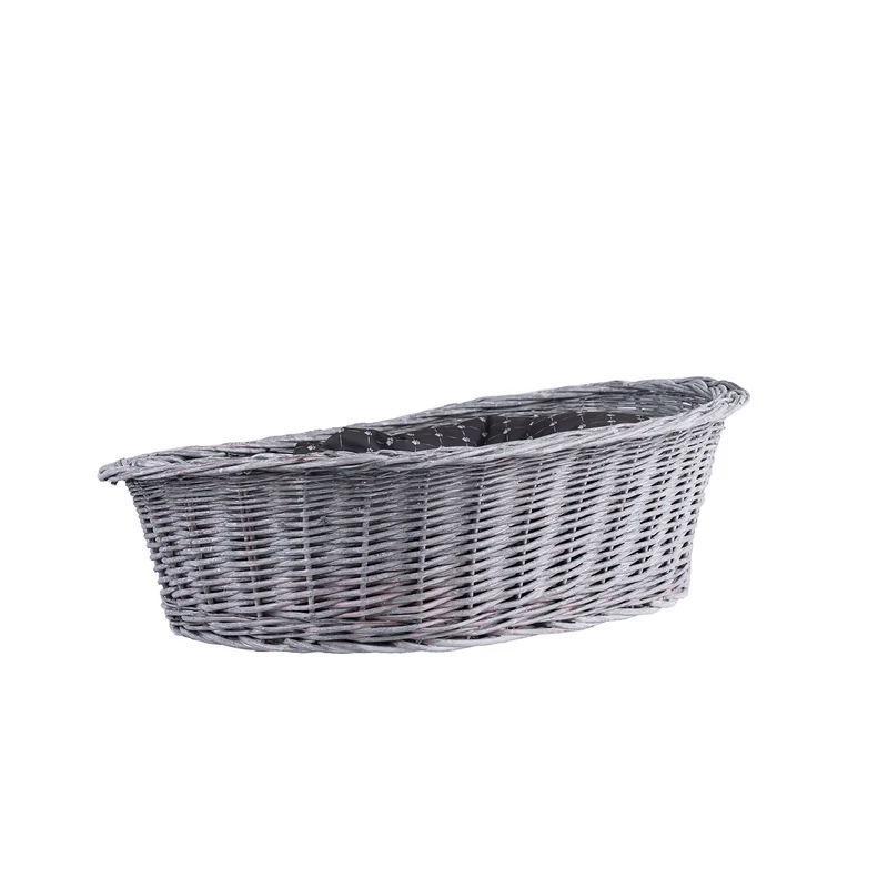 Enovia wicker pet bed for dog and cat with cushion TheWickerStories