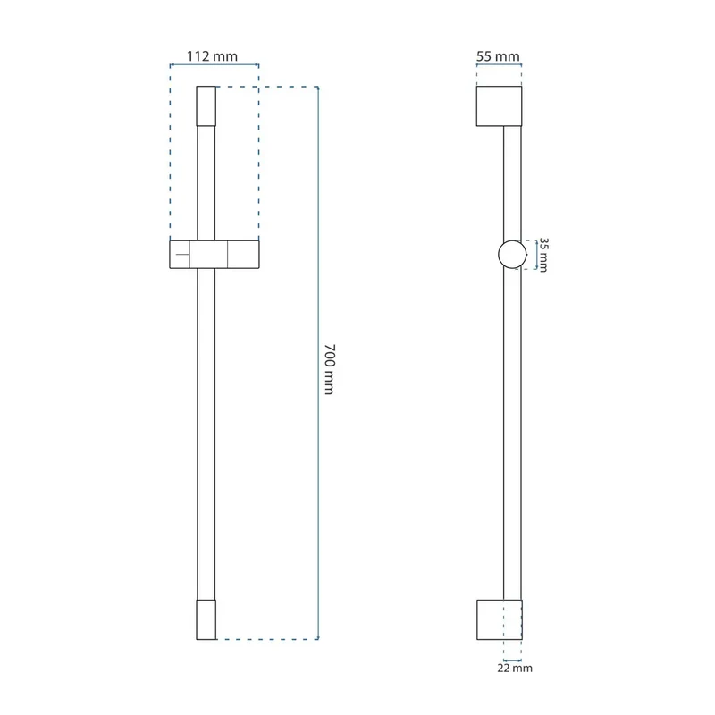 Handbrausenhalter 01 – Kupfer Matt