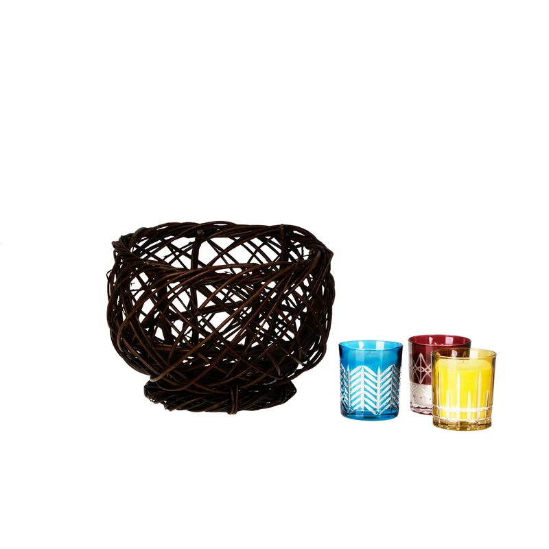 Hortus wicker candle lantern for home and garden TheWickerStories