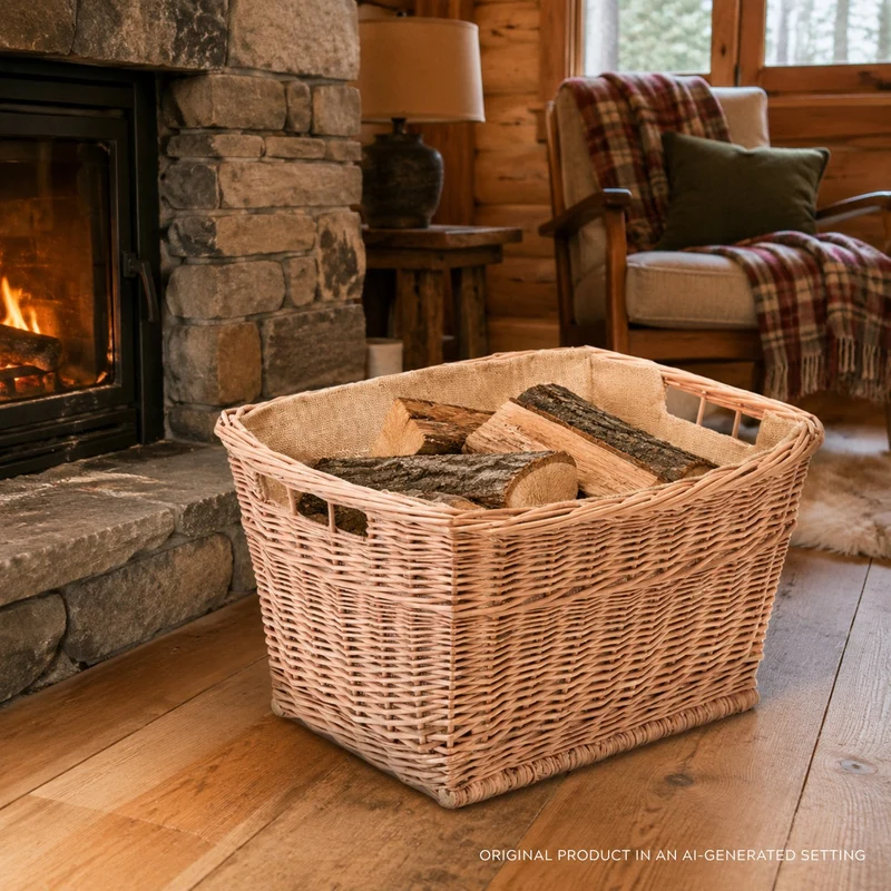 Mivella wicker basket with jute trim and handles TheWickerStories