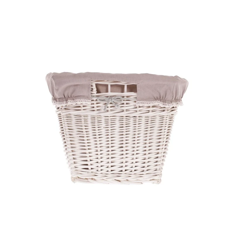 Mivella wicker laundry basket with beige trim and handles TheWickerStories