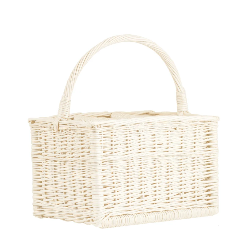 Gionella wicker basket, bottle crate, carrier with dividers and handle TheWickerStories