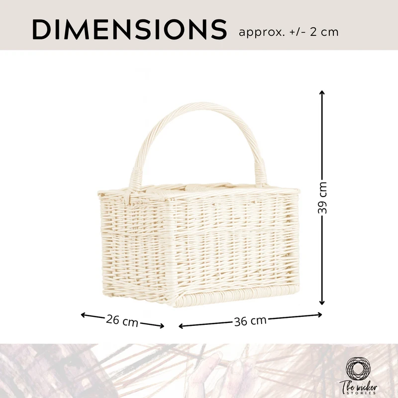 Gionella wicker basket, bottle crate, carrier with dividers and handle TheWickerStories