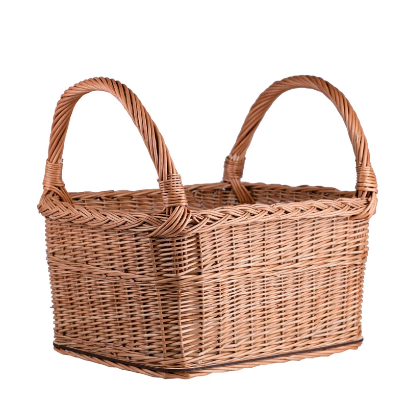 Fioras wicker basket for storage and display with handles TheWickerStories