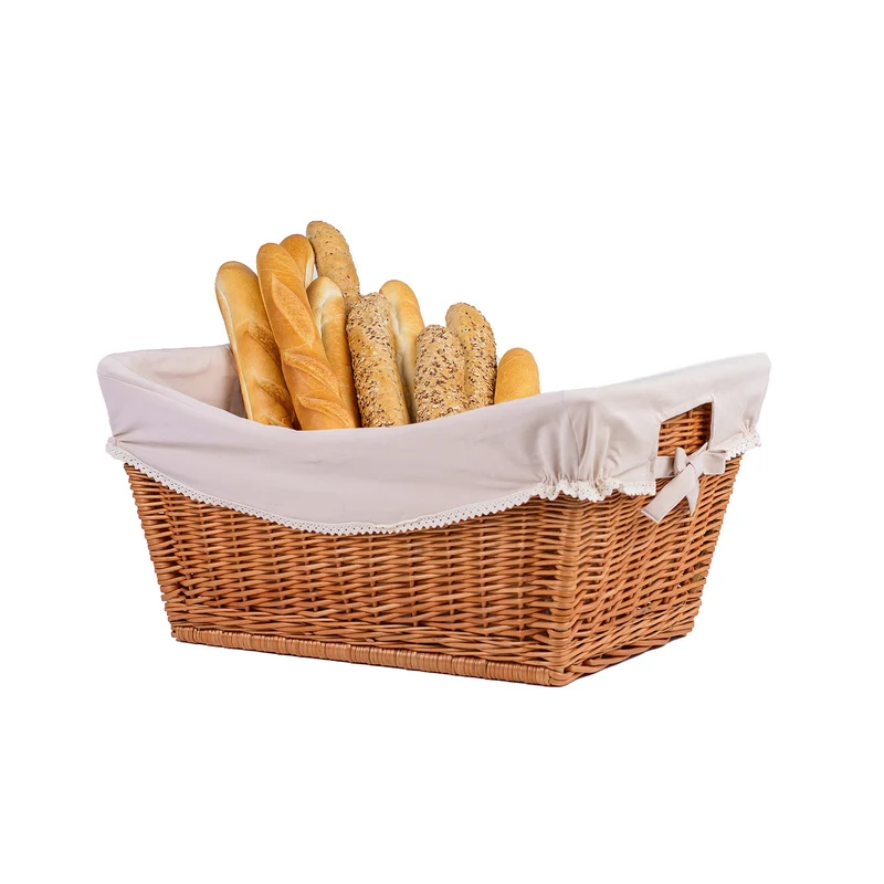 Torellia wicker storage basket with beige trim TheWickerStories