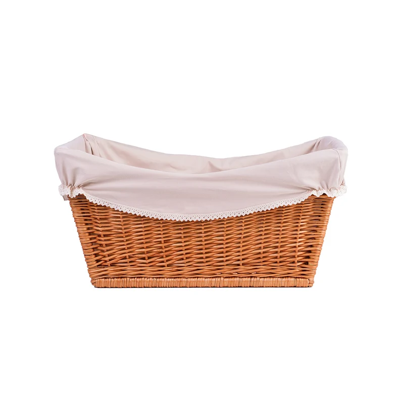 Torellia wicker storage basket with beige trim TheWickerStories