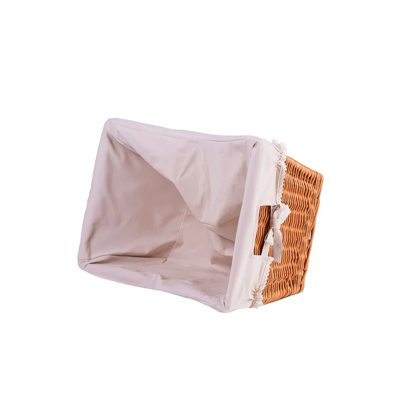 Torellia wicker storage basket with beige trim TheWickerStories