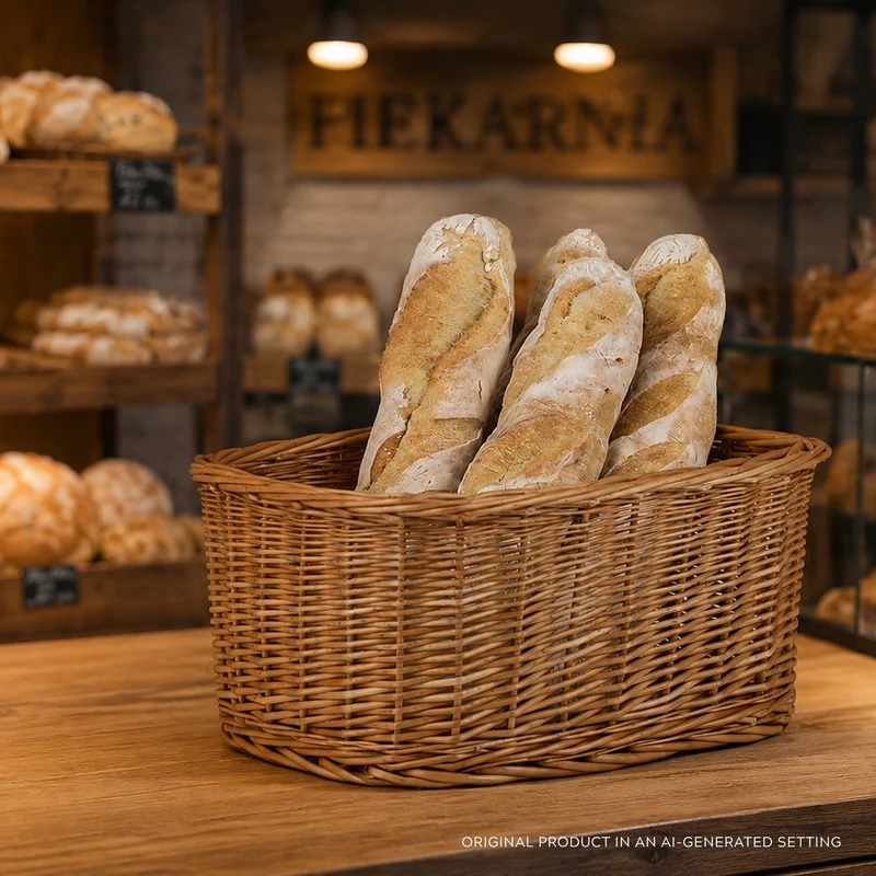 Nestor wicker bread basket, set of 2 pcs. TheWickerStories