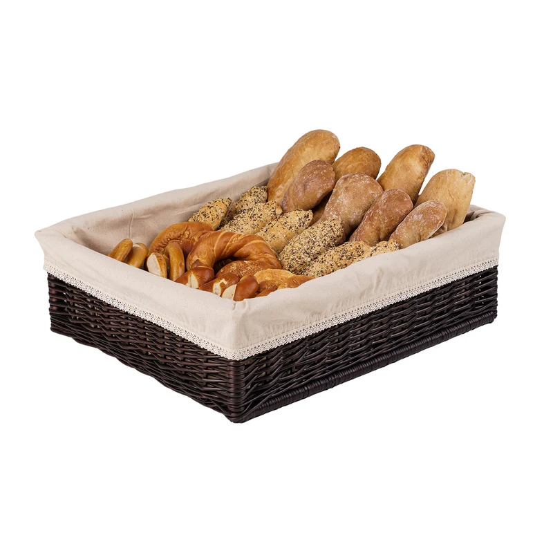 Toneria wicker crate, shelf and display basket, lined wicker storage/display basket TheWickerStories