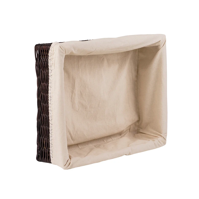 Toneria wicker crate, shelf and display basket, lined wicker storage/display basket TheWickerStories