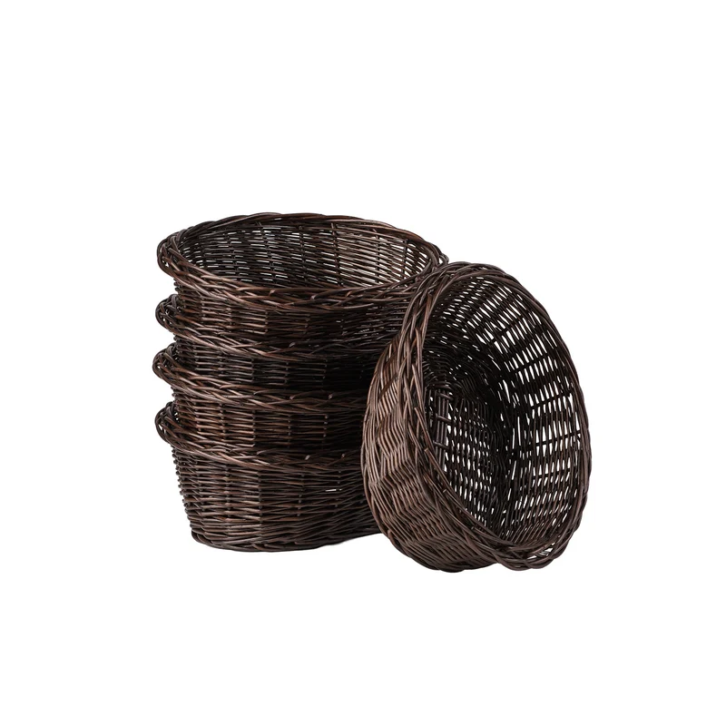 Zasoria wicker bread basket for display – set of 5 pieces TheWickerStories