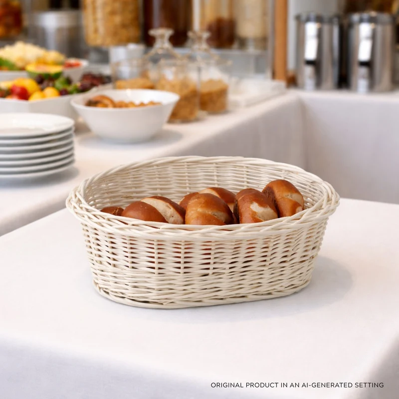 Zasoria wicker bread basket for display – set of 5 pieces TheWickerStories