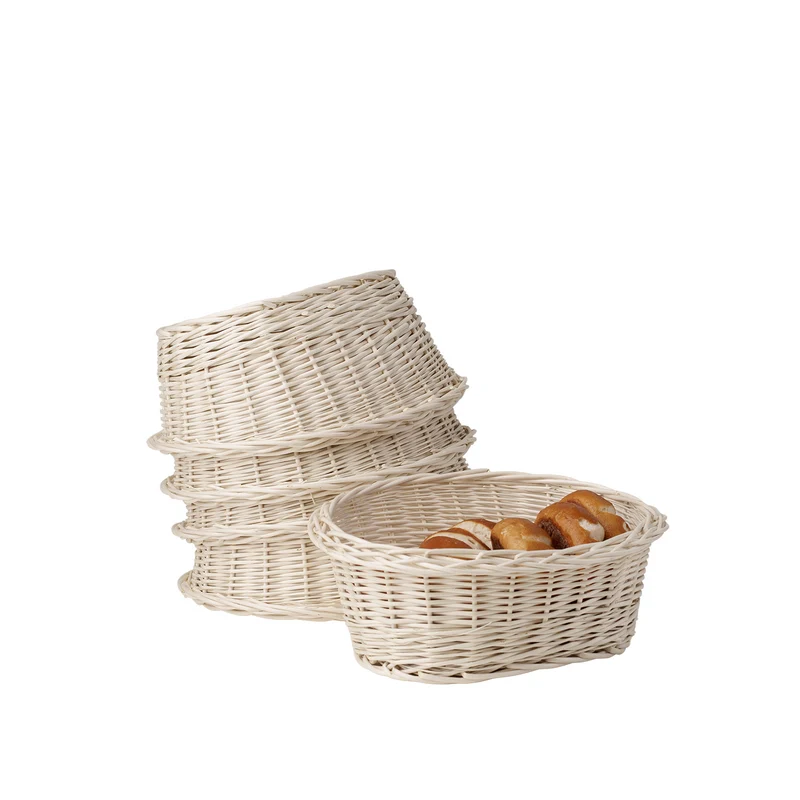 Zasoria wicker bread basket for display – set of 5 pieces TheWickerStories