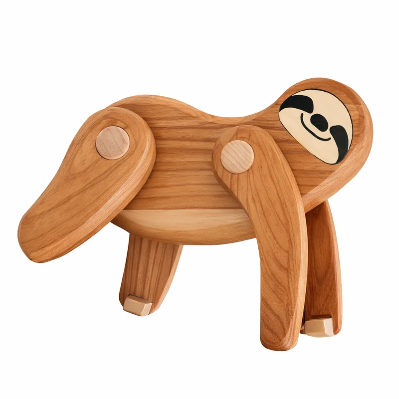 Primus wooden sloth – toy with movable paws TheWickerStories
