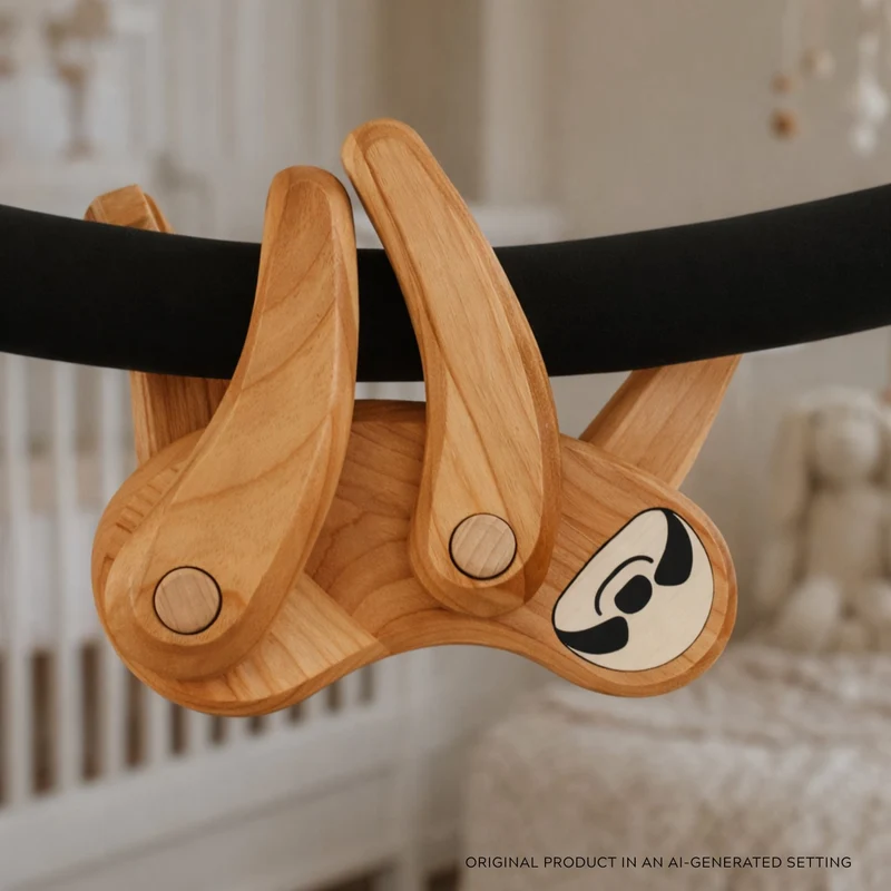 Primus wooden sloth – toy with movable paws TheWickerStories
