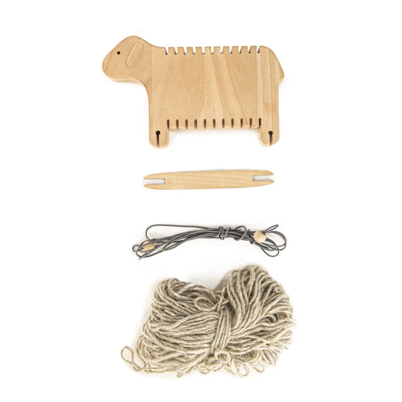Purus wooden weaving sheep – DIY kit for kids TheWickerStories