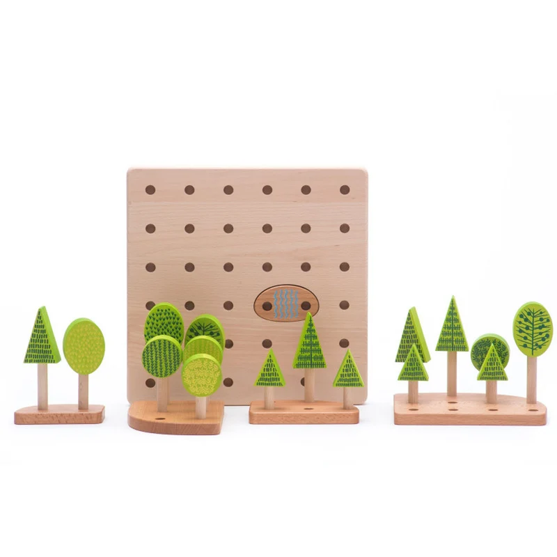 Pictus wooden trees – forest-building set for children TheWickerStories