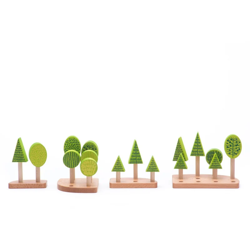 Pictus wooden trees – forest-building set for children TheWickerStories
