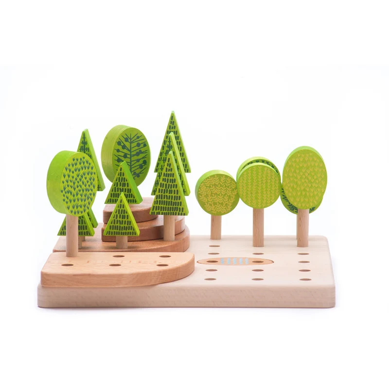 Pictus wooden trees – forest-building set for children TheWickerStories