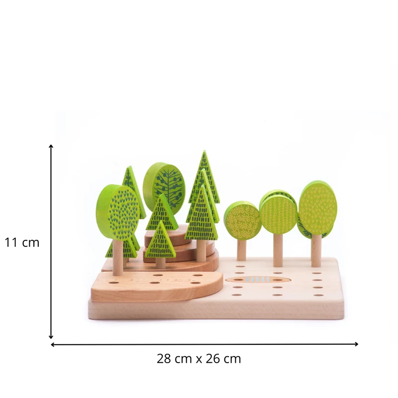 Pictus wooden trees – forest-building set for children TheWickerStories