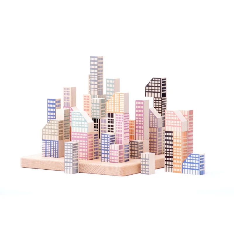Pilus wooden buildings – city building set for children TheWickerStories