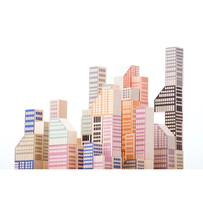 Pilus wooden buildings – city building set for children TheWickerStories