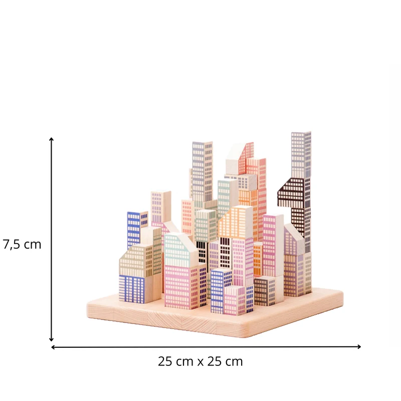 Pilus wooden buildings – city building set for children TheWickerStories