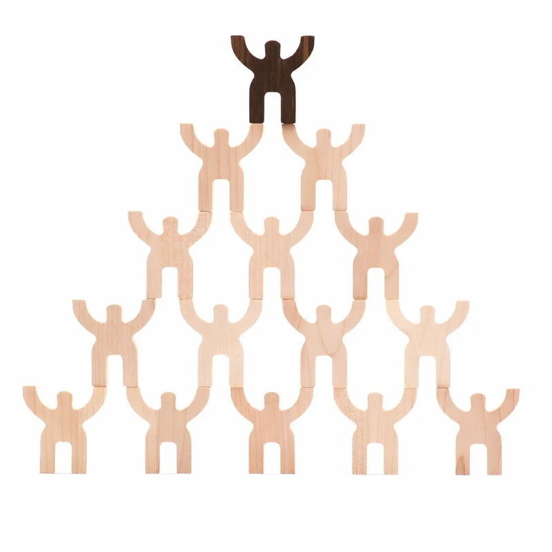 Pavo wooden people figurines – stacking and balancing toy TheWickerStories