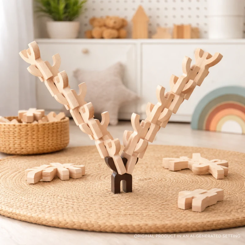 Pavo wooden people figurines – stacking and balancing toy TheWickerStories