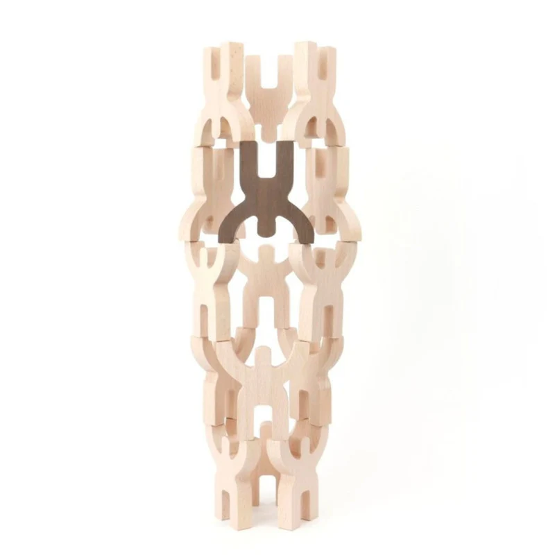 Pavo wooden people figurines – stacking and balancing toy TheWickerStories