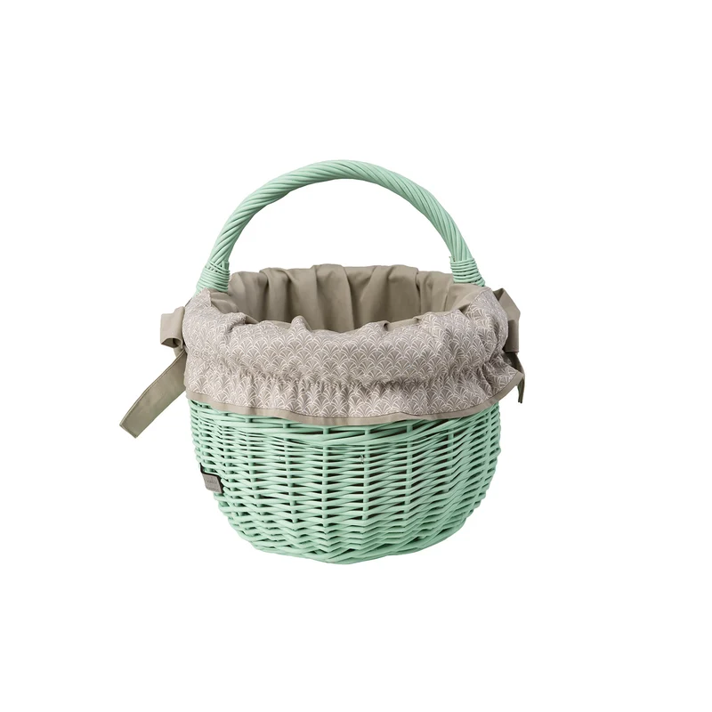 Werburga wicker shopping basket with beige trim and handle TheWickerStories