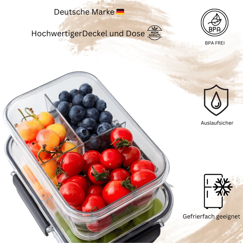 Aufbewahrungsdosen / Meal - Prep - Boxen / Obstdosen 3-teilig