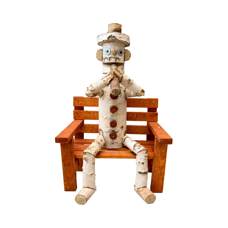 Lignum wooden decorative figurine made of birch for the garden TheWickerStories