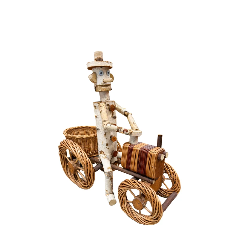 Lignum decorative figurine with planter for the garden TheWickerStories