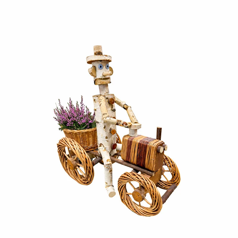 Lignum decorative figurine with planter for the garden TheWickerStories