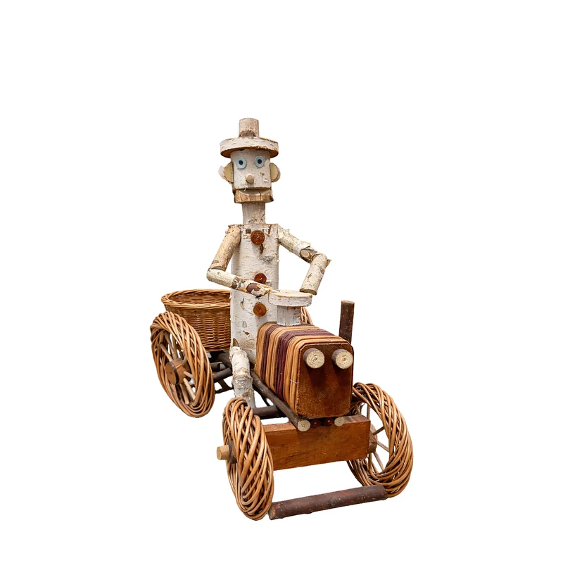 Lignum decorative figurine with planter for the garden TheWickerStories